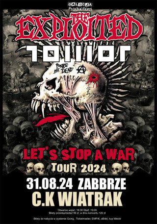 Koncert THE EXPLOITED + TOWOT + GA GA ZIELONE ŻABKI - Zabrze C.K Wiatrak 31.08.2024