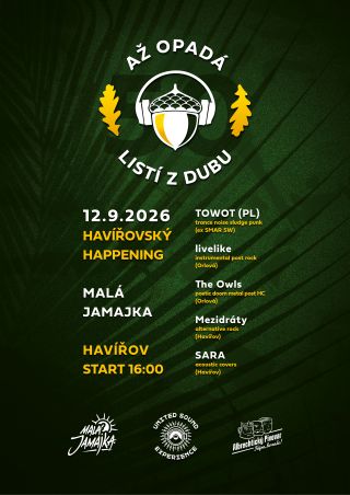 Koncert TOWOT + livelike + Mezidráty + The Owls + SARA - Havířov 12.09.2026, Malá Jamajka (cz)